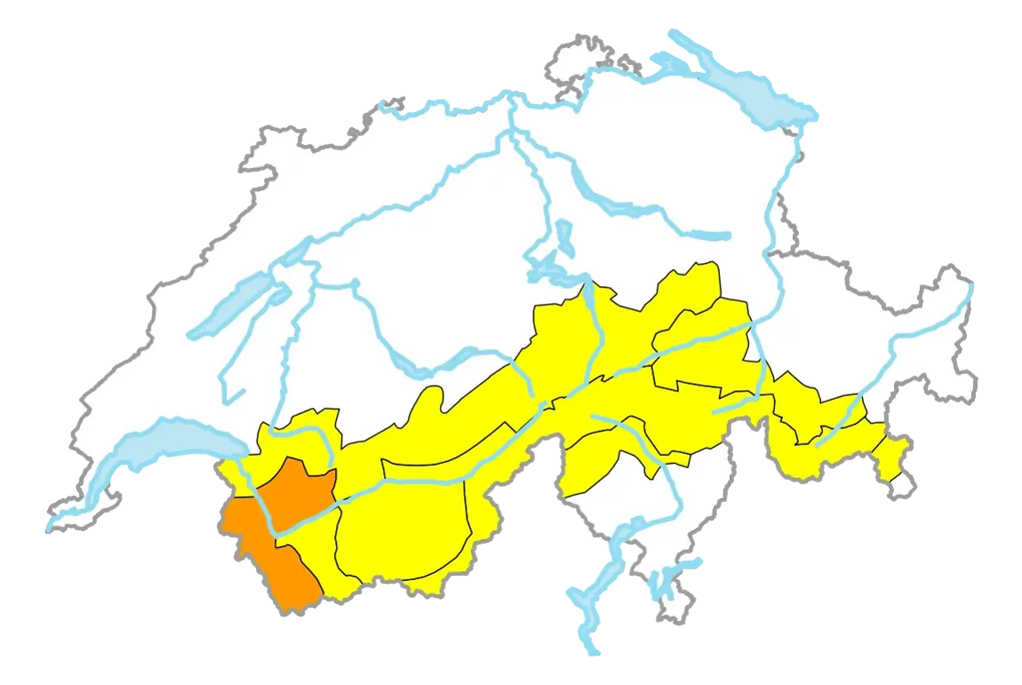 Carte actuelle du danger d'avalanches